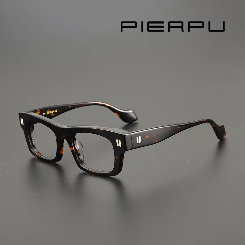 

2024 Men Glasses Frame Fashion Thick Acetate Square Designer Brand Myopia Eyewear Handmade Optics Women Prescription Eyeglasses