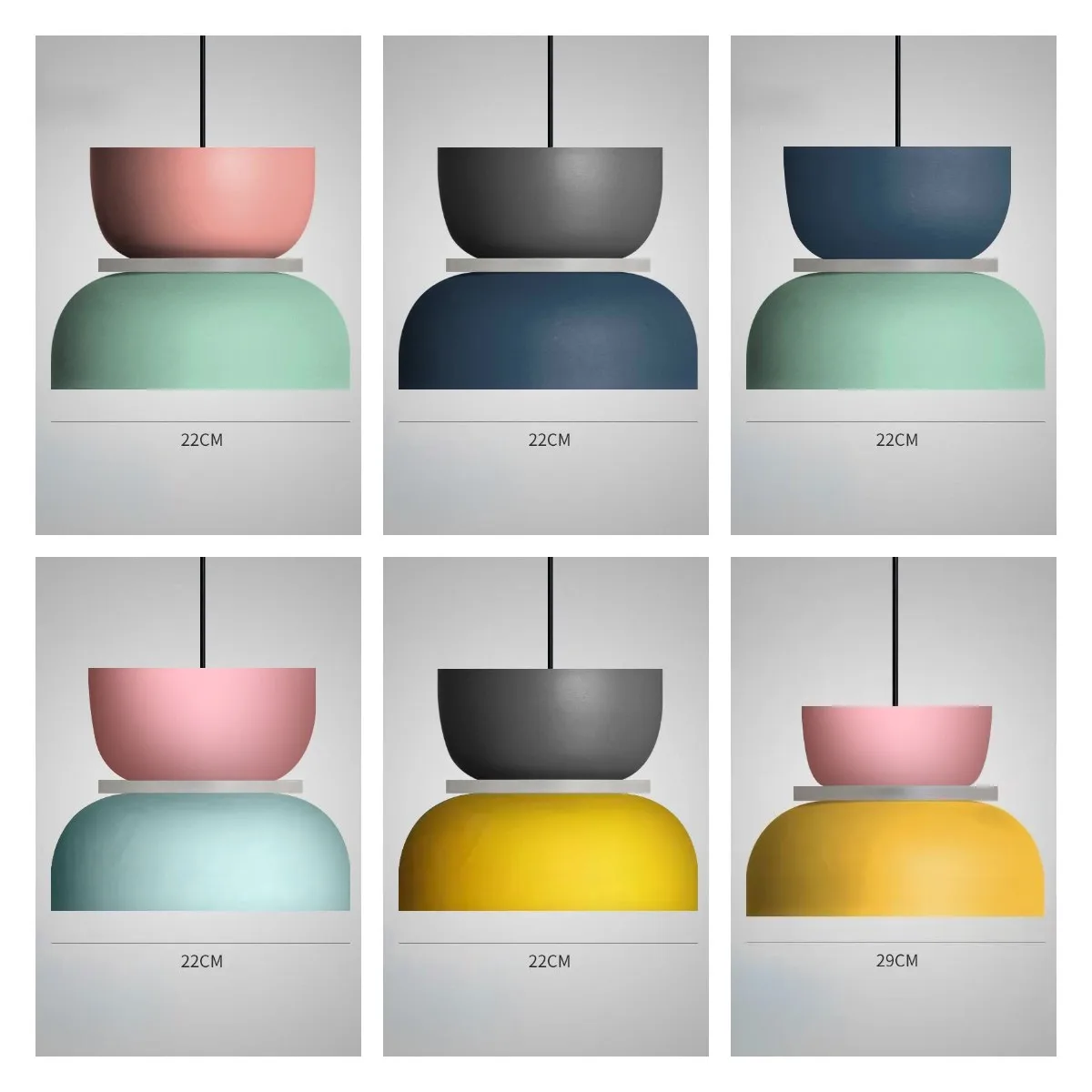 Modern Macaron Led Pendant Lamp Colorful Hanging Suspension Study Dining room Bedside Bedroom Chandelier Lighting lamp shades