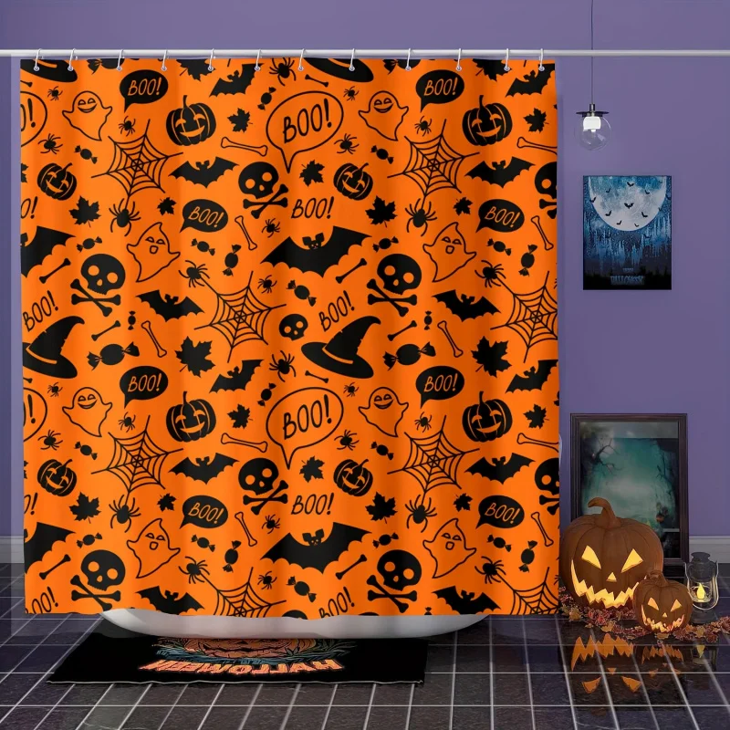 Festive Halloween Shower Curtain: 72