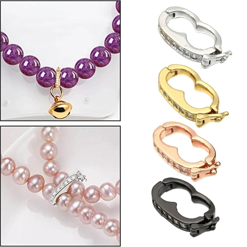 Necklace Shortener Clasp Pearl Enhancer Click Clasp Jewelry Making Supplies Jewelry Buckles Charm Beads Necklace Connector