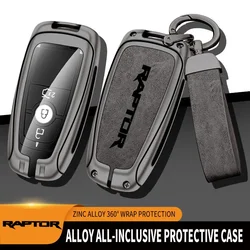 Zinc Alloy Car Key Case para Ford Raptor F150, Protetor de Controle Remoto para Ford F-150 Raptor, Car Key Cover Acessórios