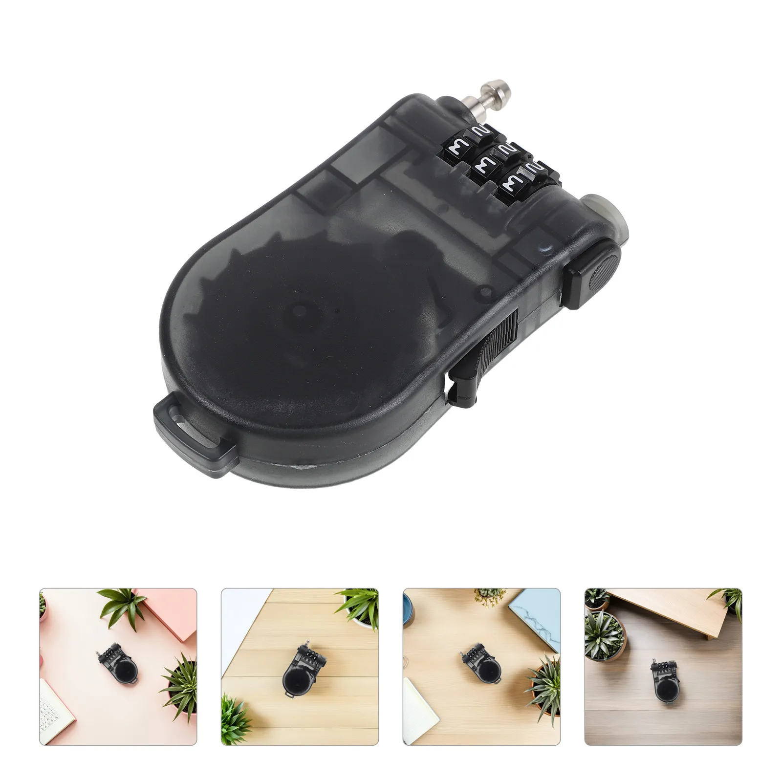

Retractable Cable Lock 38 Steel Cable 3 Digit Combination Keyless Lock for Bike Snowboard Luggage Anti Theft Travel
