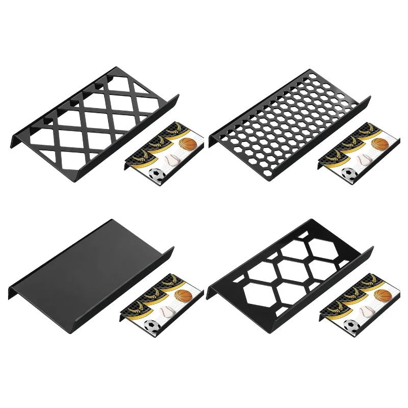 AnswerNew Acrylic Trading Card Risers Black Hollow Trading Card Display Riser Sports Cards Organizer Holder Den Shelf Shop