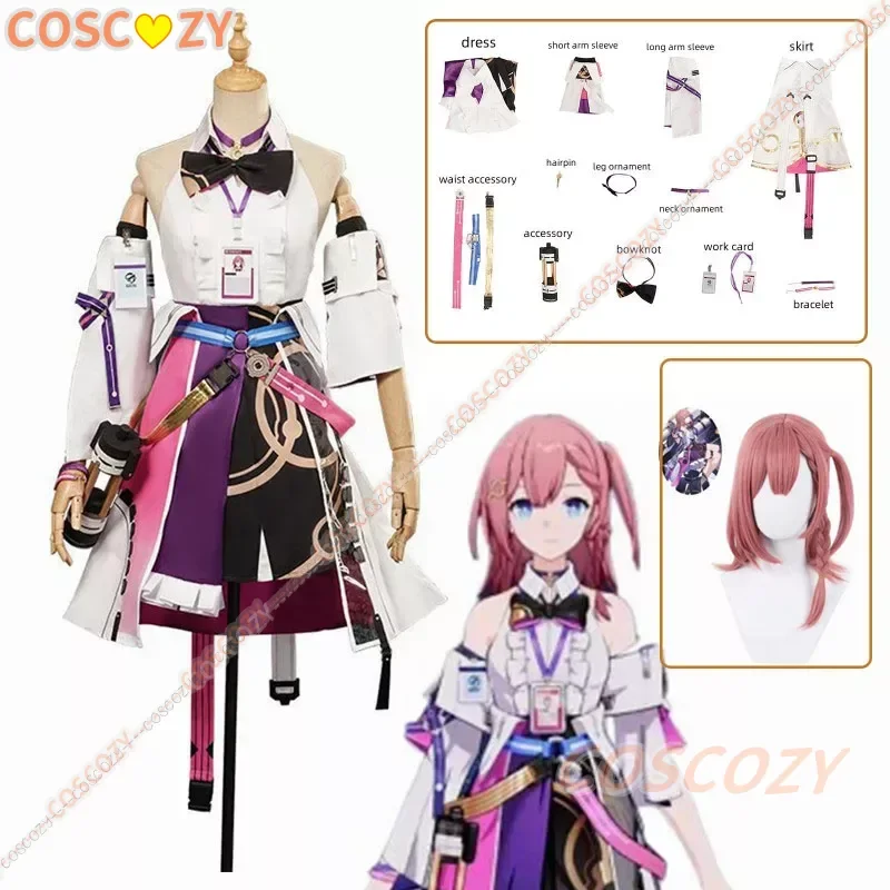 

Game Honkai: Star Rail Asta Cosplay Costume Wig Anime Herta SpaceStation Astronomer Sexy Woman Outfit Hallowen Suit