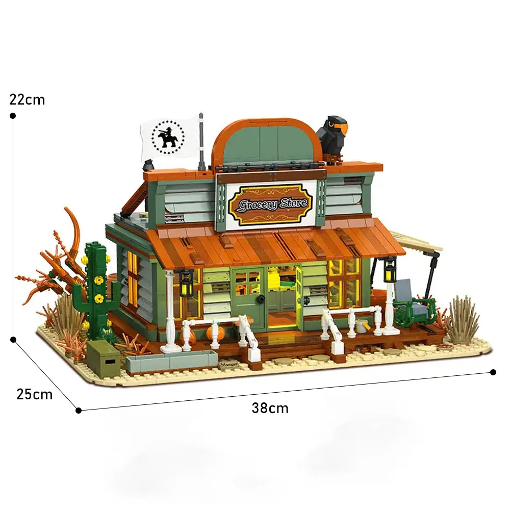 Kreative 1827 stücke Klassische Modell Westlichen lebensmittel Gebäude Street View diy montiert MOC spielzeug Innen IDEEN desktop gifis
