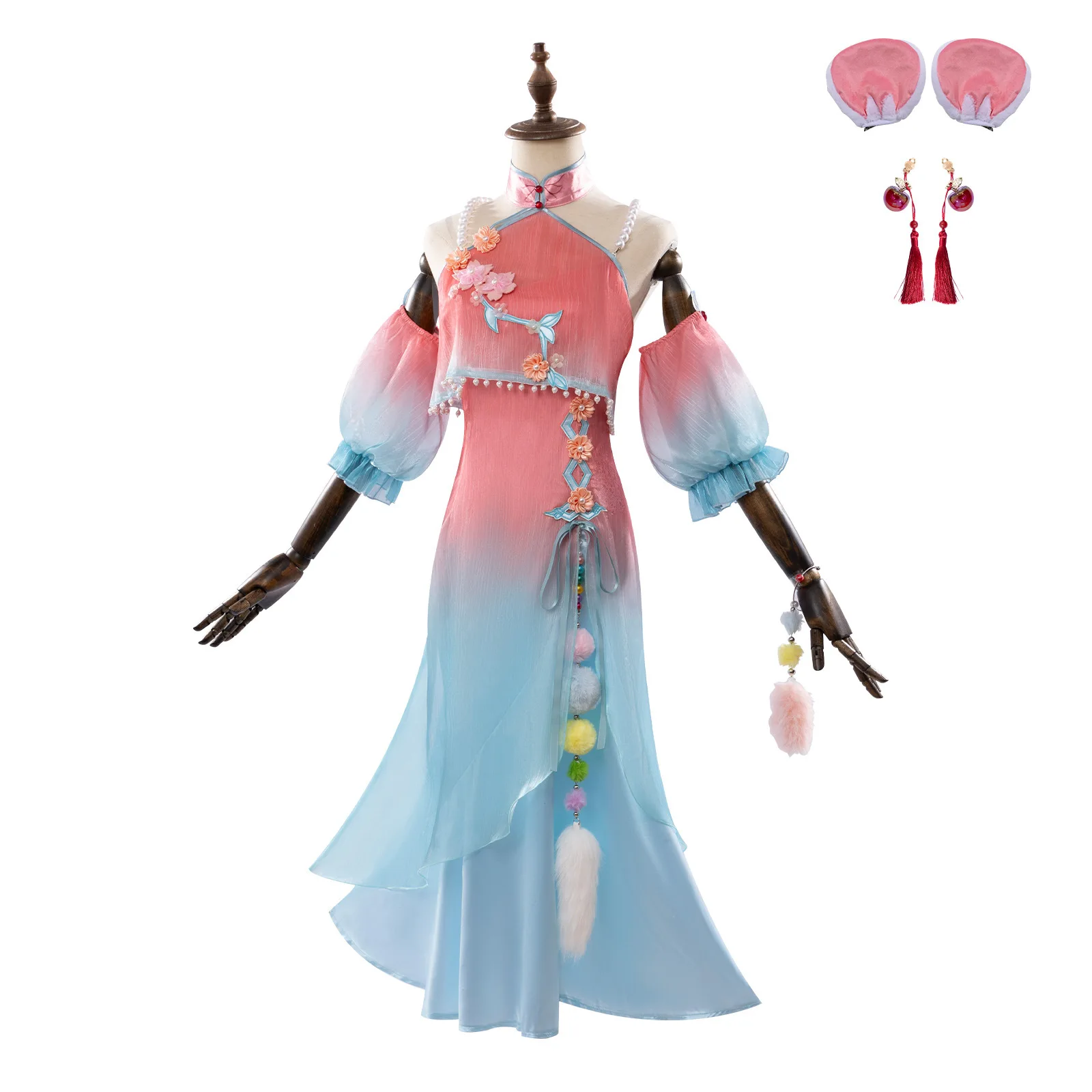 Game Identity V Groundhog Perfumer Cosplay Costume Chinese Style Vera Nair Qipao Dress Women Halloween Carnival Party Suit view 3