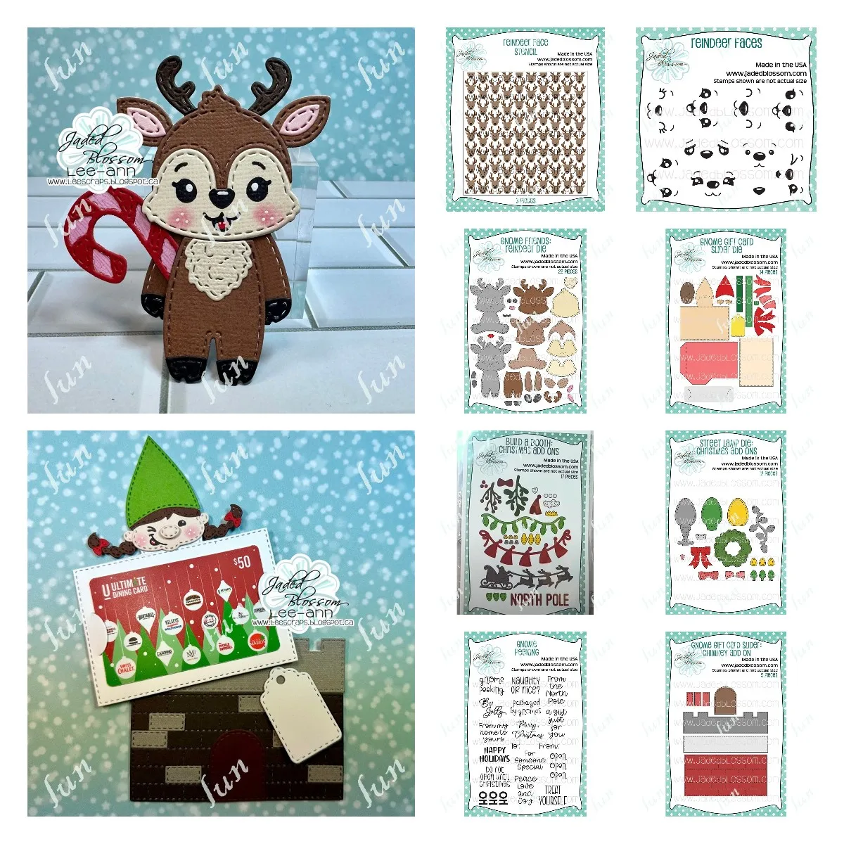 

Christmas Reindeer Faces Gnome Friends Cutting Dies Stencils Templates DIY Making Greeting Card Embossed Scrapbooking