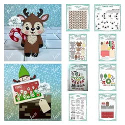 Christmas Reindeer Faces Gnome Friends Cutting Dies Stencils Templates DIY Making Greeting Card Embossed Scrapbooking