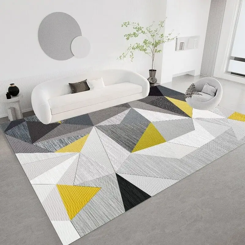 Fashion Advanced Geometric Living Room Decoration Home Mats Customizable Rug for Bedroom Lounge Antiskid Coffee Tables Carpet