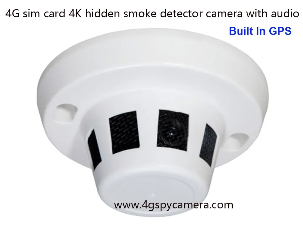 5MP 4G Wireless Smoke Detector WiFi CCTV ca mera with GPS