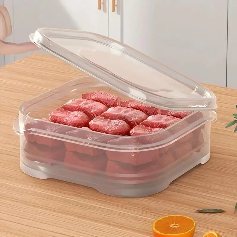 10pcs refrigerator fresh-keeping box multi-function storage box kitchen food storage box