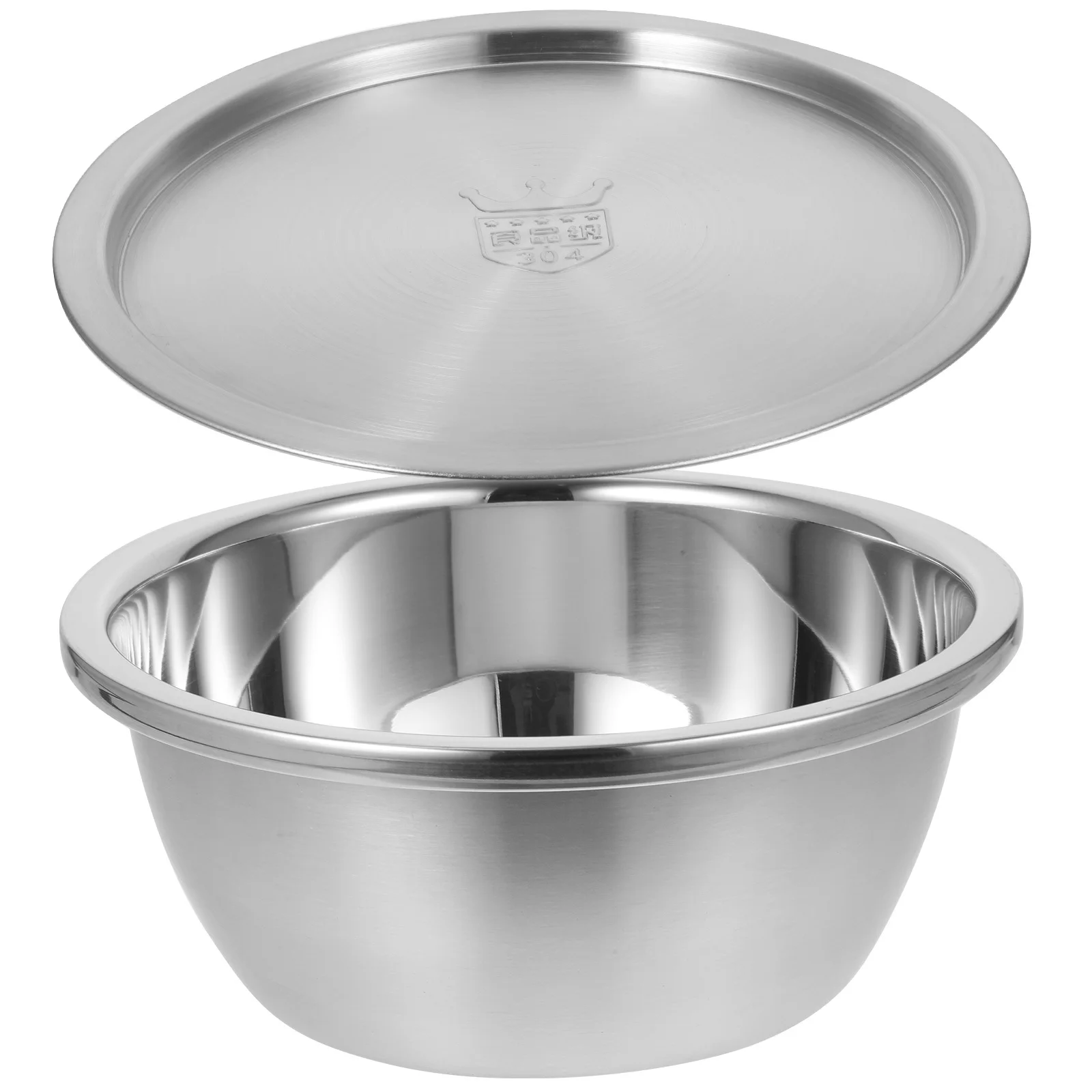 

Stainless Steel Wash Basin With Lid Large Round Metal Bowl For Kitchen Dishwasher Safe Pasta Vegetable Fruit Draining