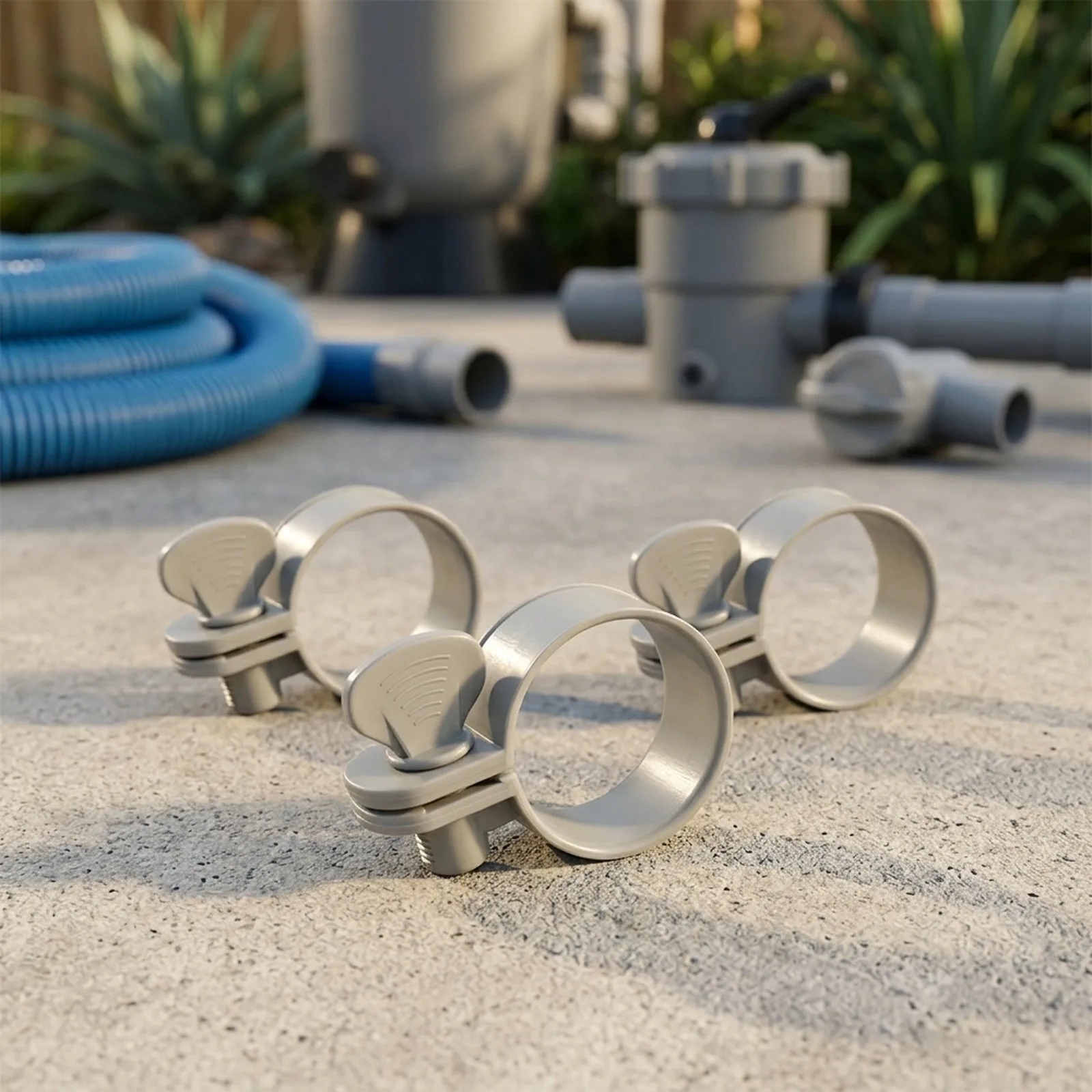 Swimming Pool Clamp Pool Hose Clips For Pool Maintenance Robust Plastic Construction For Pool Cleaning System Pool Accessories