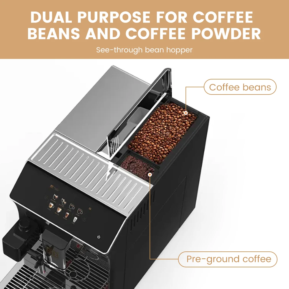 Mcilpoog WS203 Fully Automatic Coffee Machine - Bean to Cup, 16 Flavors,  Touchscreen, for Home--Shipment from Germany - AliExpress 6