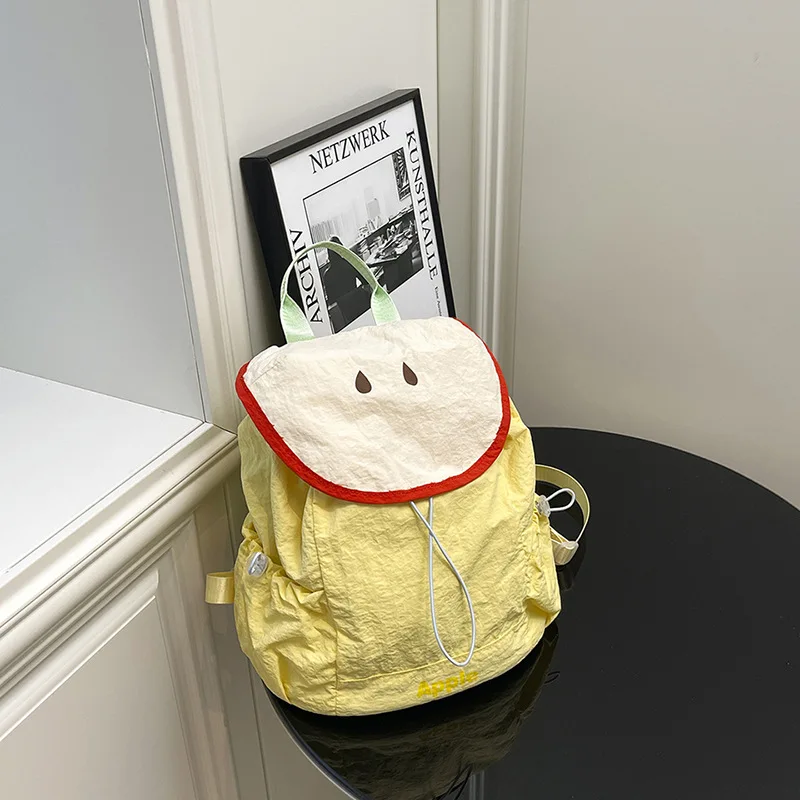 

Симпатичная женская сумка высокого внешнего вида, новый маленький рюкзак с фруктами из мультфильма допамина, повседневные универсальные рюкзаки с фруктами, поездки на работу
