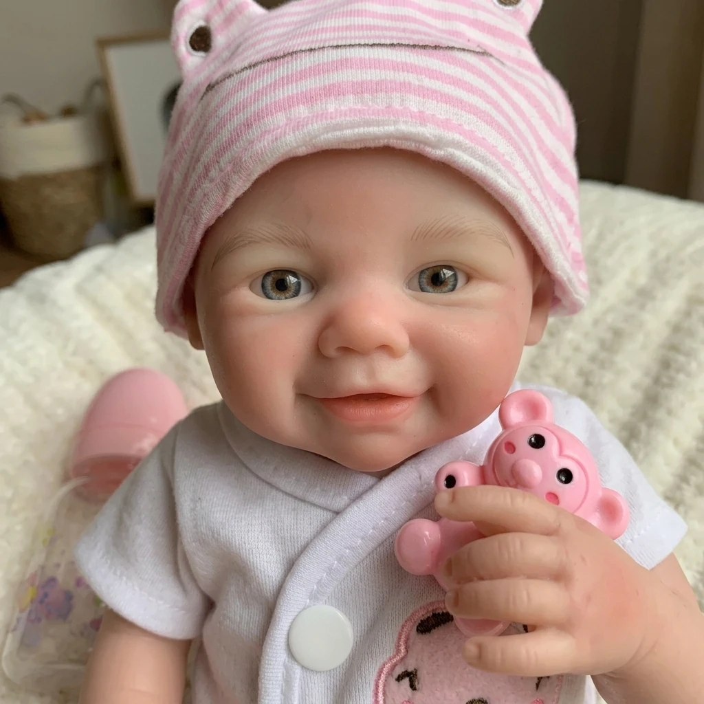 13 Inch Vivienne solid silicone reborn baby Lovely Bebe Reborn Doll Toy For Birthday Gifts