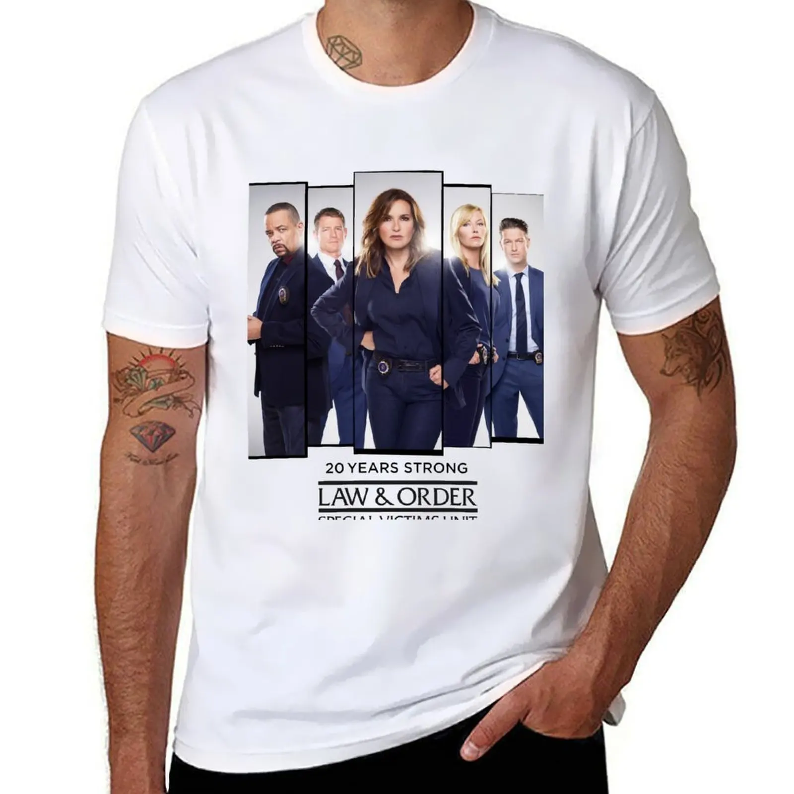 

20 Years Strong - Law & Order SVU T-Shirt man t shirts high quality luxury brand t shirt for man 100 percent cotton T-Shirt