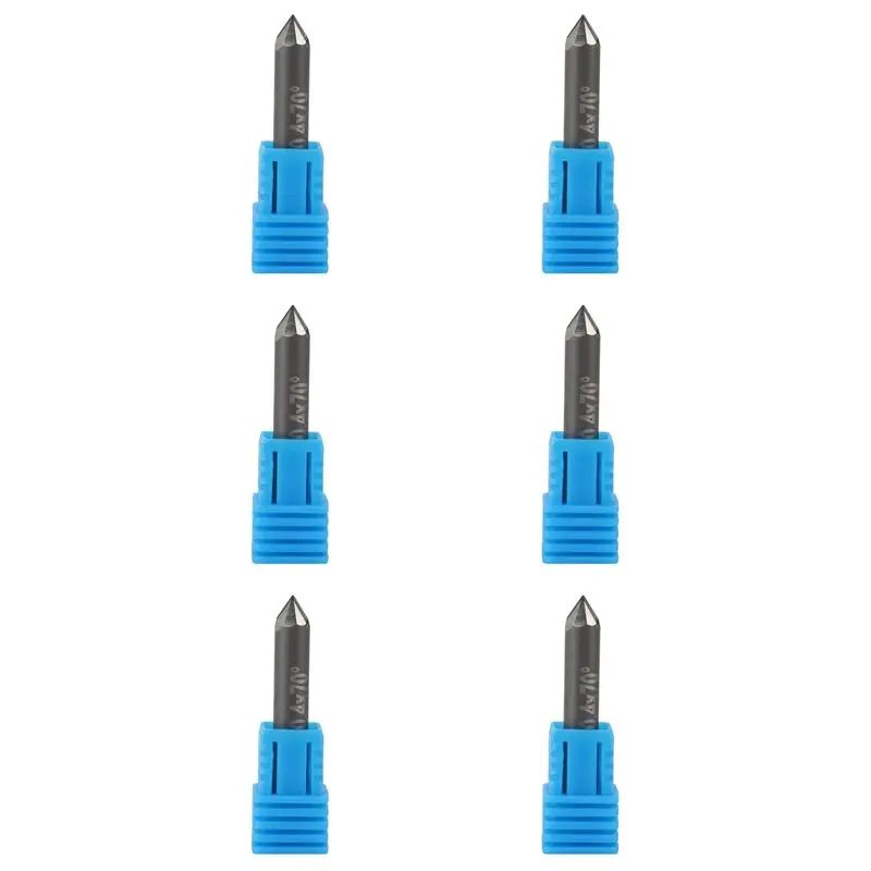 

AT43-6X PCD Diamond Engraving Bits Engraver CNC Carving Stone Carbide Milling Cutter On Granite Marble D6xl40x70degreex0.4