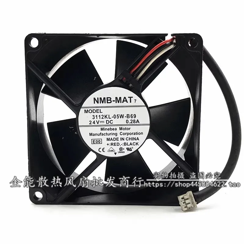 Original 3112KL-05W-B69 24V 0.28A 8CM 80 * 80 * 32MM 3-wire boring machine Yaskawa servo frequency converter cooling fan