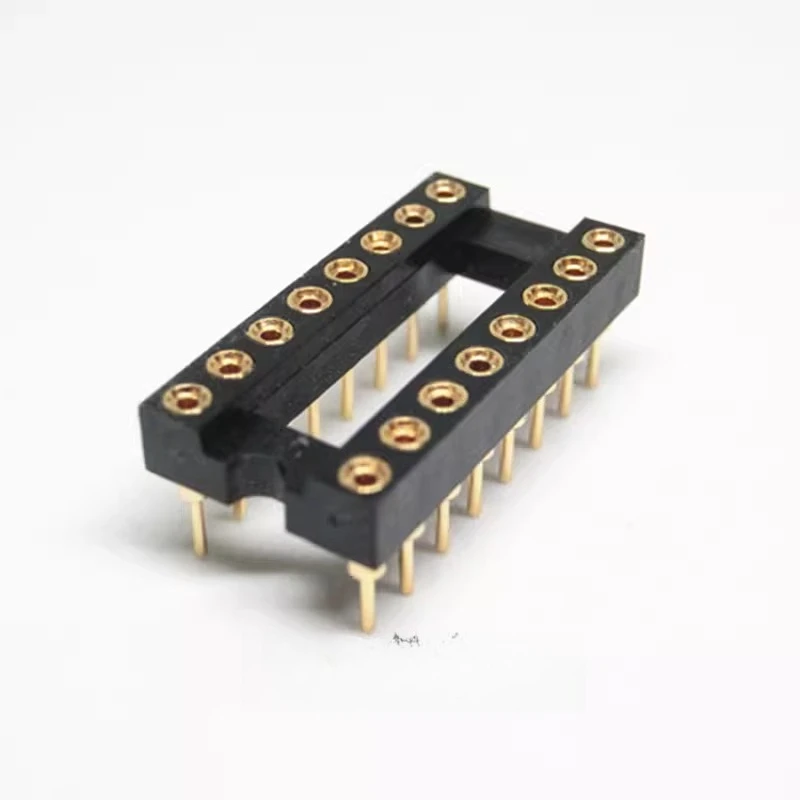 Original Genuine for Nextron 16P Full Gold Plated 16-Pin IC Round Hole Socket DIP-16 50pcs