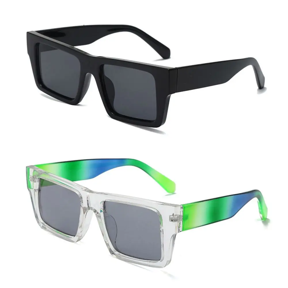 Women & Men Y2K Street Shooting Square Sunglasses Colorful Frame Sun Glasses Shades