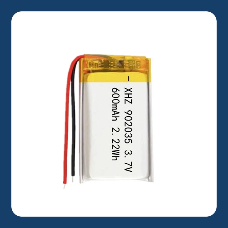 

Безопасный, стабильный, долговечный литий-ионный аккумулятор 902035 3.7V 600mAh для замены в косметических устройствах: высококачественный, прочный, улучшенный, надежный