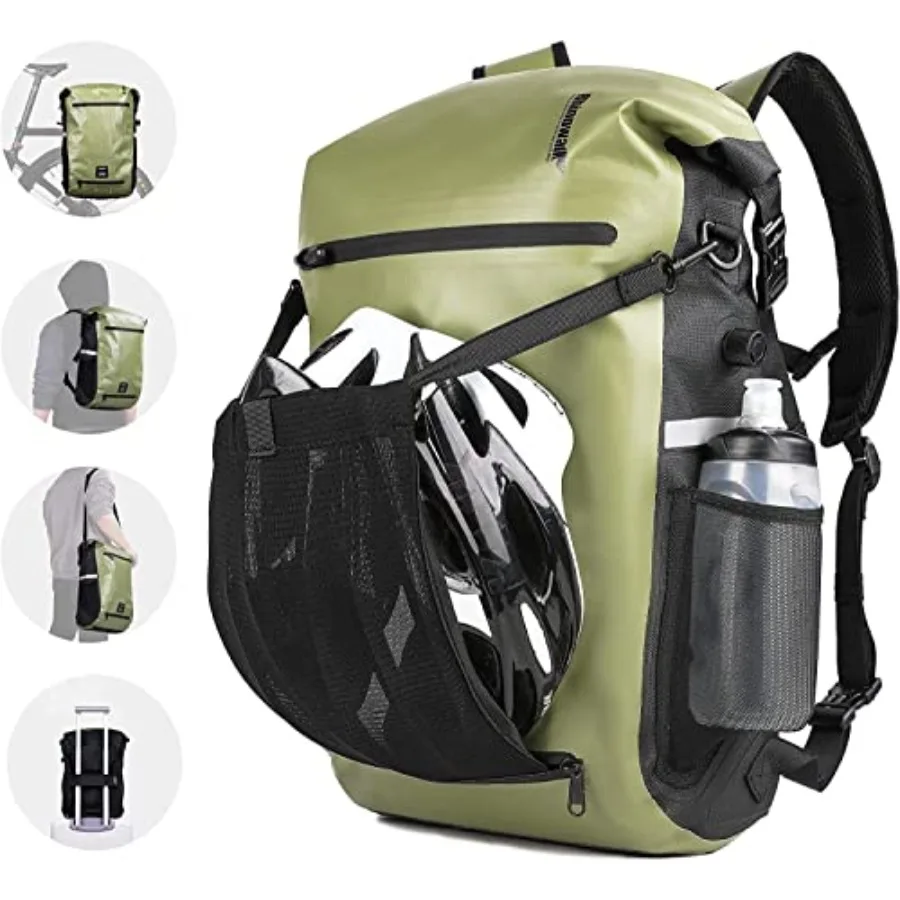 

Bike Pannier Bag Waterproof 22L Bicycle Rear Rack Trunk Bag for Cycling Bicycling Traveling Riding