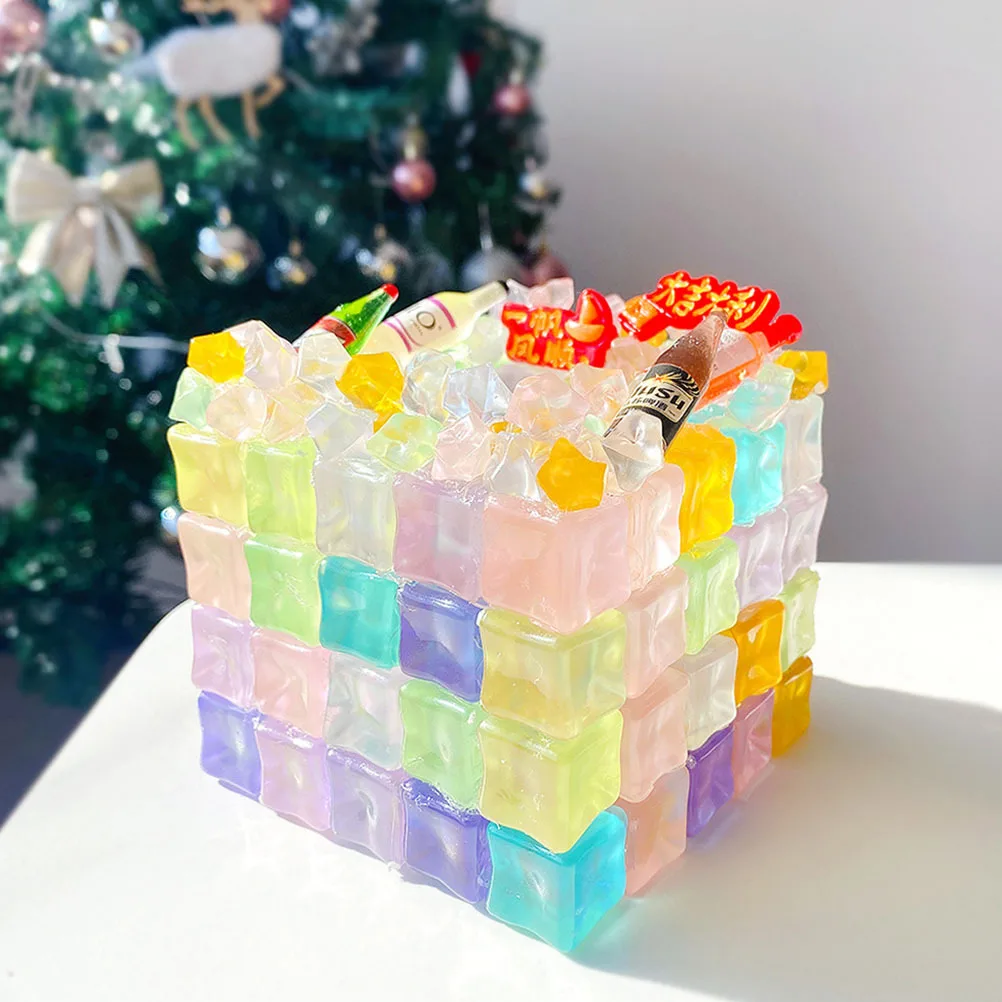 

30pcs Luminous Fake Acrylic Irregular Decorative Home Wedding Party Photography Props Reusable For Decoration Clear Artificial