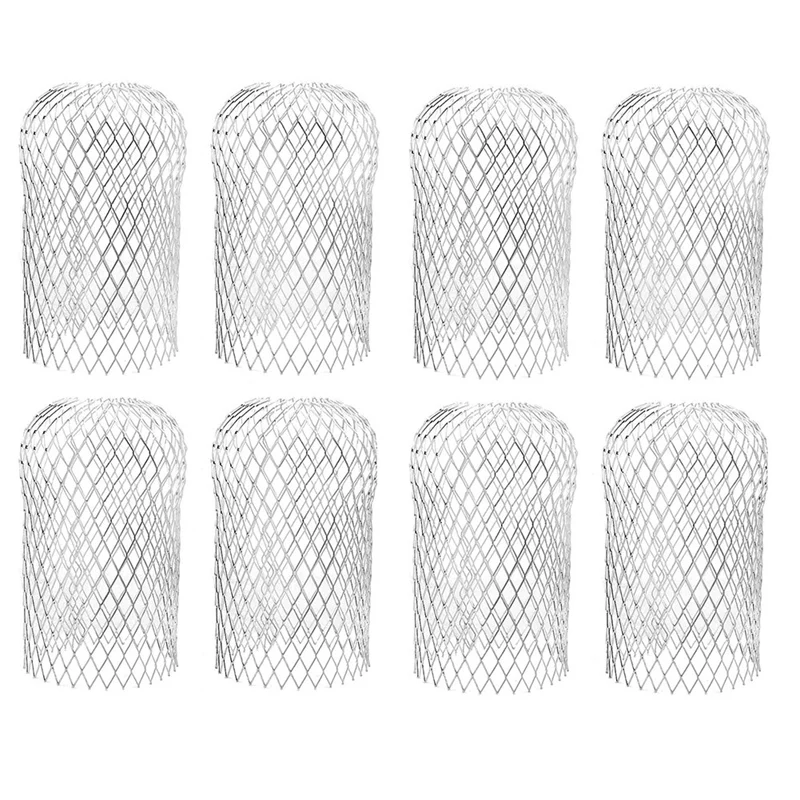 8 Pcs Expandable Leaf Strainer Gutter Screen Covers Down Pipe Protectors 12 X 17Cm