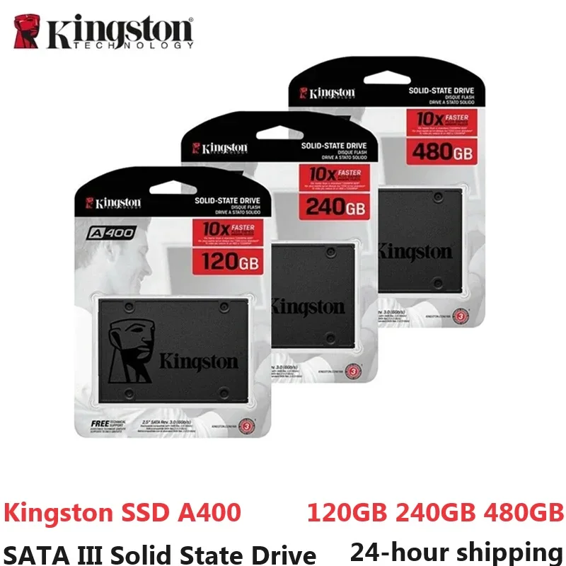 Внутренний твердотельный накопитель Kingston SSD A400, 2,5 дюйма, жесткий диск SATA III, жесткий диск для ноутбука, настольного ПК, 120 ГБ, 240 ГБ, 480 ГБ, 960 ГБ