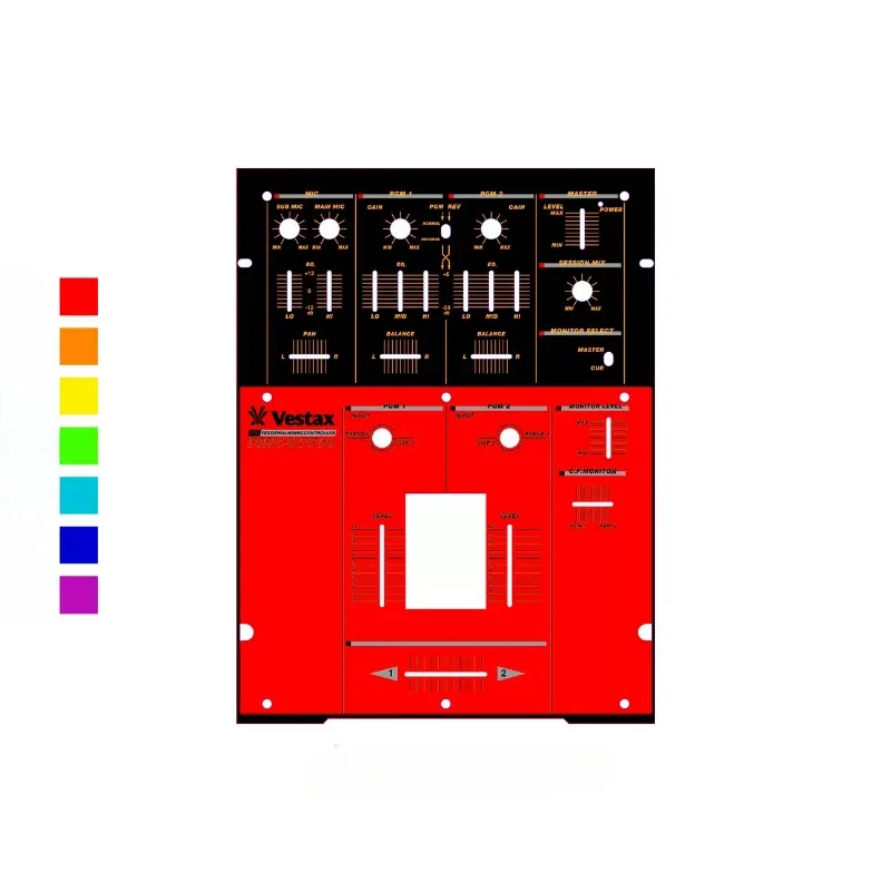 Vestax Pmc-07 Pro Mixing Console Panel Film Vestax Film Self Adhesive Protective Film.Not iron panel