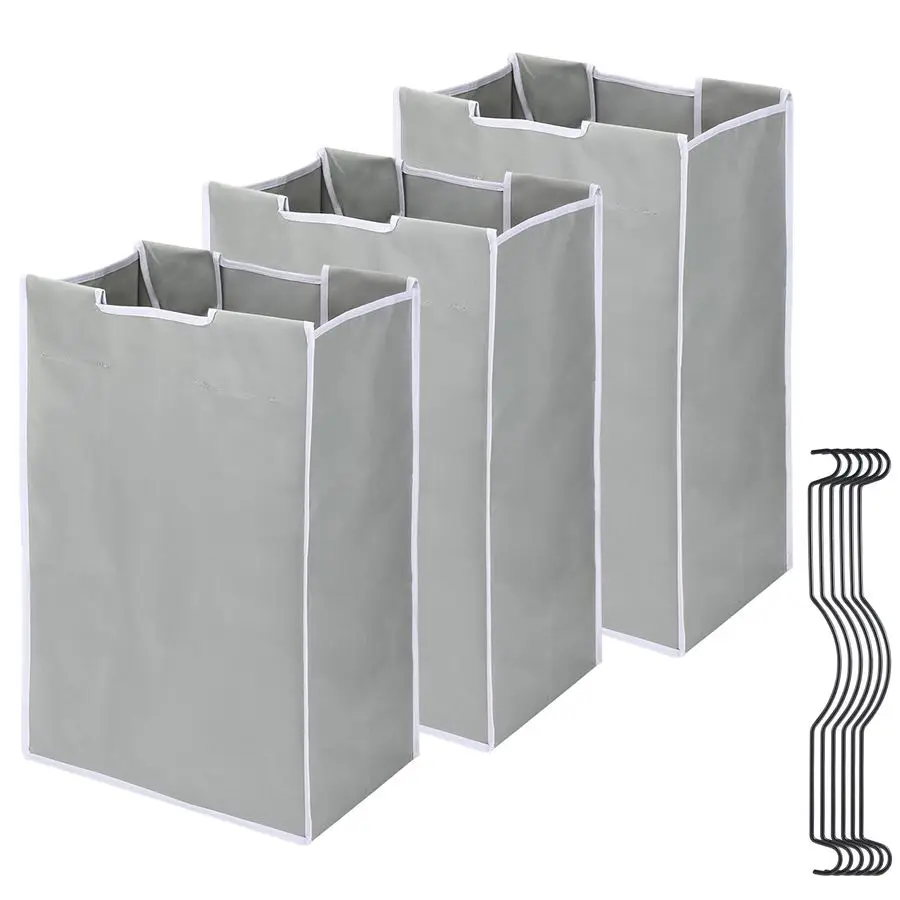

Bag Laundry Sorter Replacement Bags, Large Hamper Cart Removable Replacement Bags with 6Pcs Hangers and Carry Handle, Laundry Or