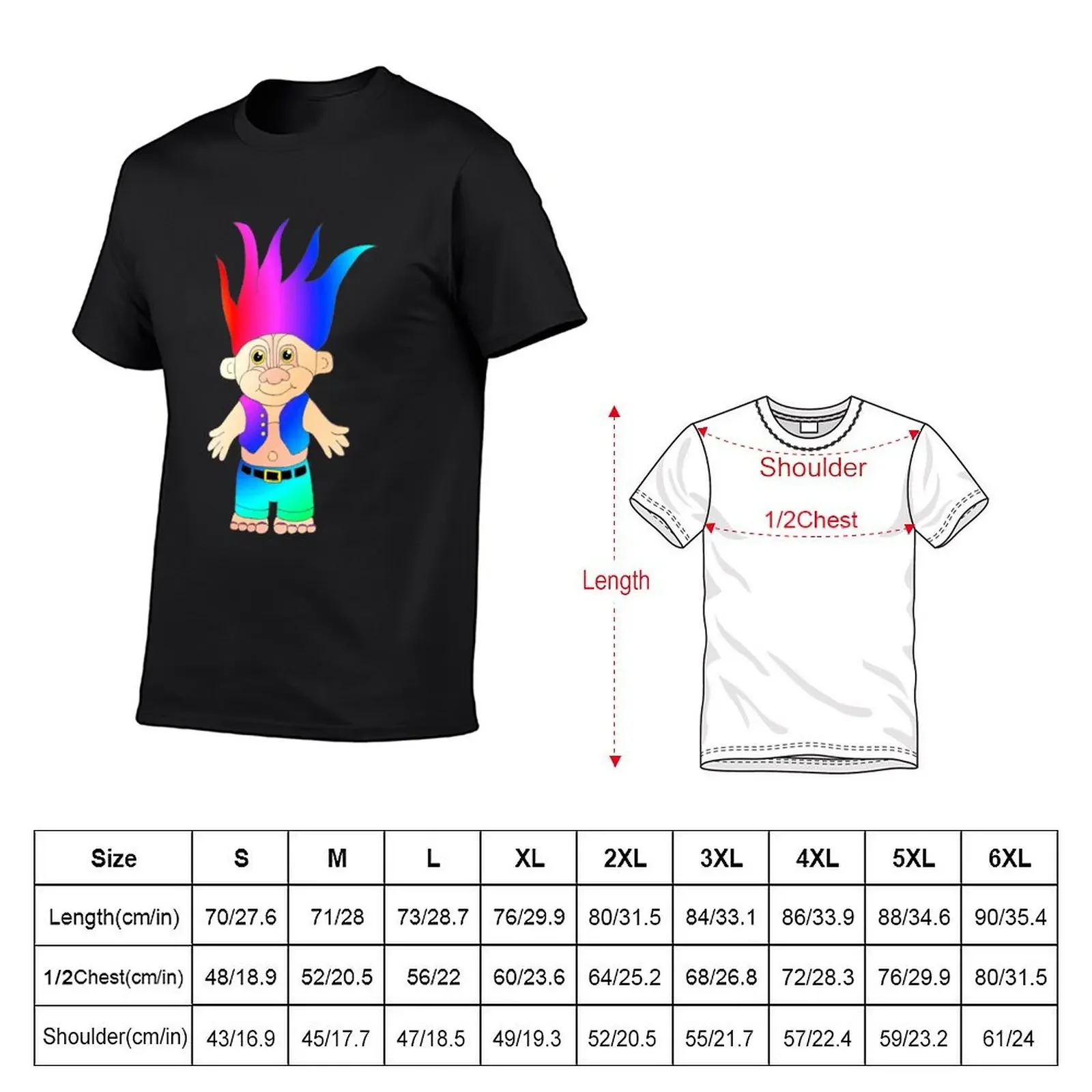 Kitsch 80's/90's Troll Doll inspired design T-Shirt graphic shirts graphic tee shirt anime tshirt Men's t shirts