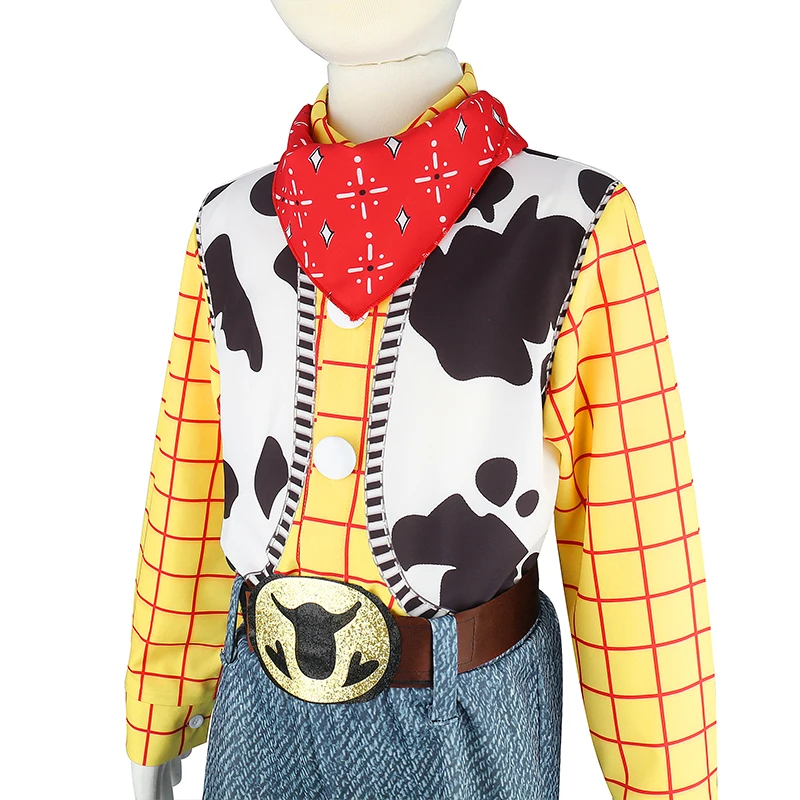 Western Cowboy Toy Woody Story Cosplay Costume Halloween Carnival Party Stage Performance Roleplay Fantasia Suit Boys Girls Coup view 5