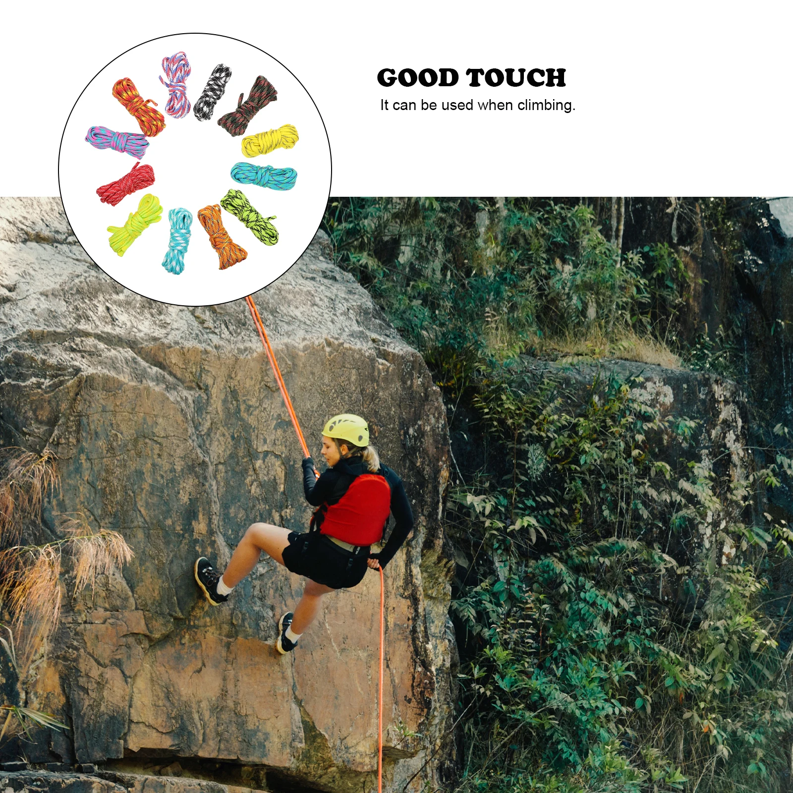 

12pcs Paracord Rope 4Mm 550Lb Waterproof Abrasion Resistant For Camping Hiking Survival Outdoor Adventure Braided Tent Cord