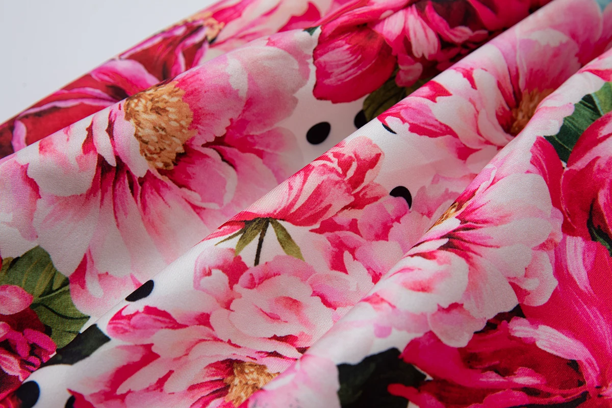 Vestido de fiesta Floral precioso a la moda de verano para mujer, vestido informal elegante de manga corta con cuello redondo, ropa femenina