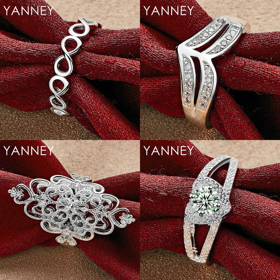 

Charm 925 sterling silver 7/8/9/10 exquisite heart-shaped zircon number ring women's accessories wedding engagement gift