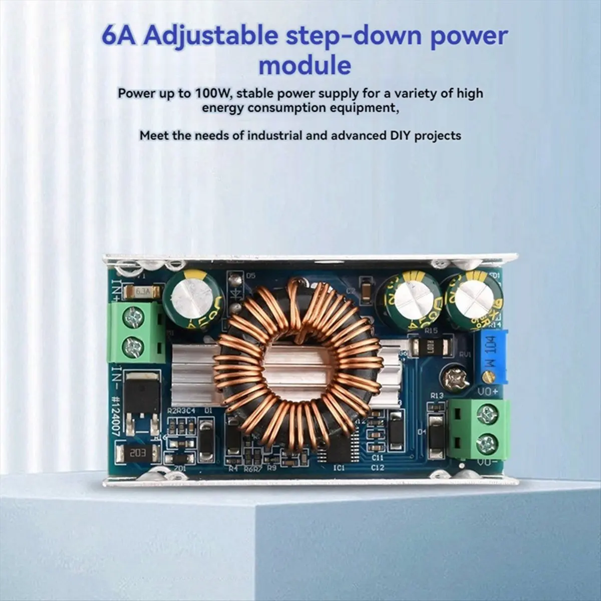 (DT37) 100W 6A DC-DC Buck Converter High-Efficiency Voltage Regulator Module Power Step-Down Board
