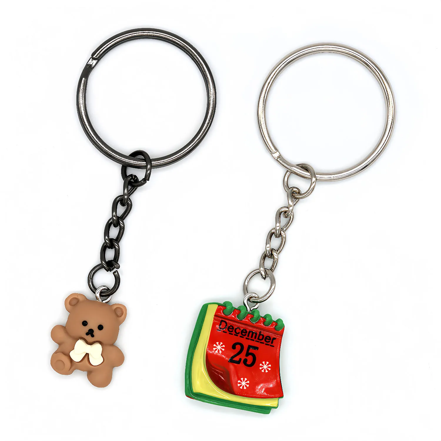 5Pcs Key Ring Key Chain Round Split Keyfob Keyrings With Jump Ring for Keychain Pendants DIY Jewelry Making Accessories