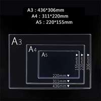 Data Bag File Protection Sleeve Clip A5/A4/A3 Hard Rubber Transparent Plastic Card Bag Presentation Folder