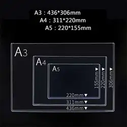 Borsa dati Custodia protettiva per file Clip A5/a4/a3 Cartella per presentazione con sacchetto per carte in plastica trasparente in gomma dura