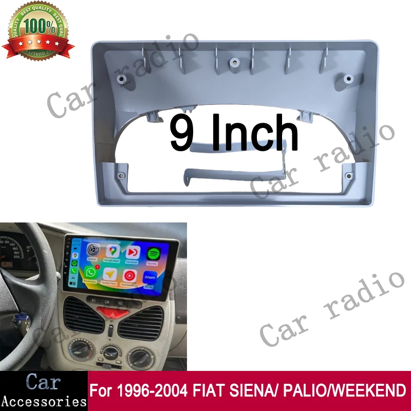 Para 96-04 fiat siena/palio/ 02-05 weeks 9 Polegada rádio do carro android quadro estéreo player unidade principal painel de fáscia capa do painel