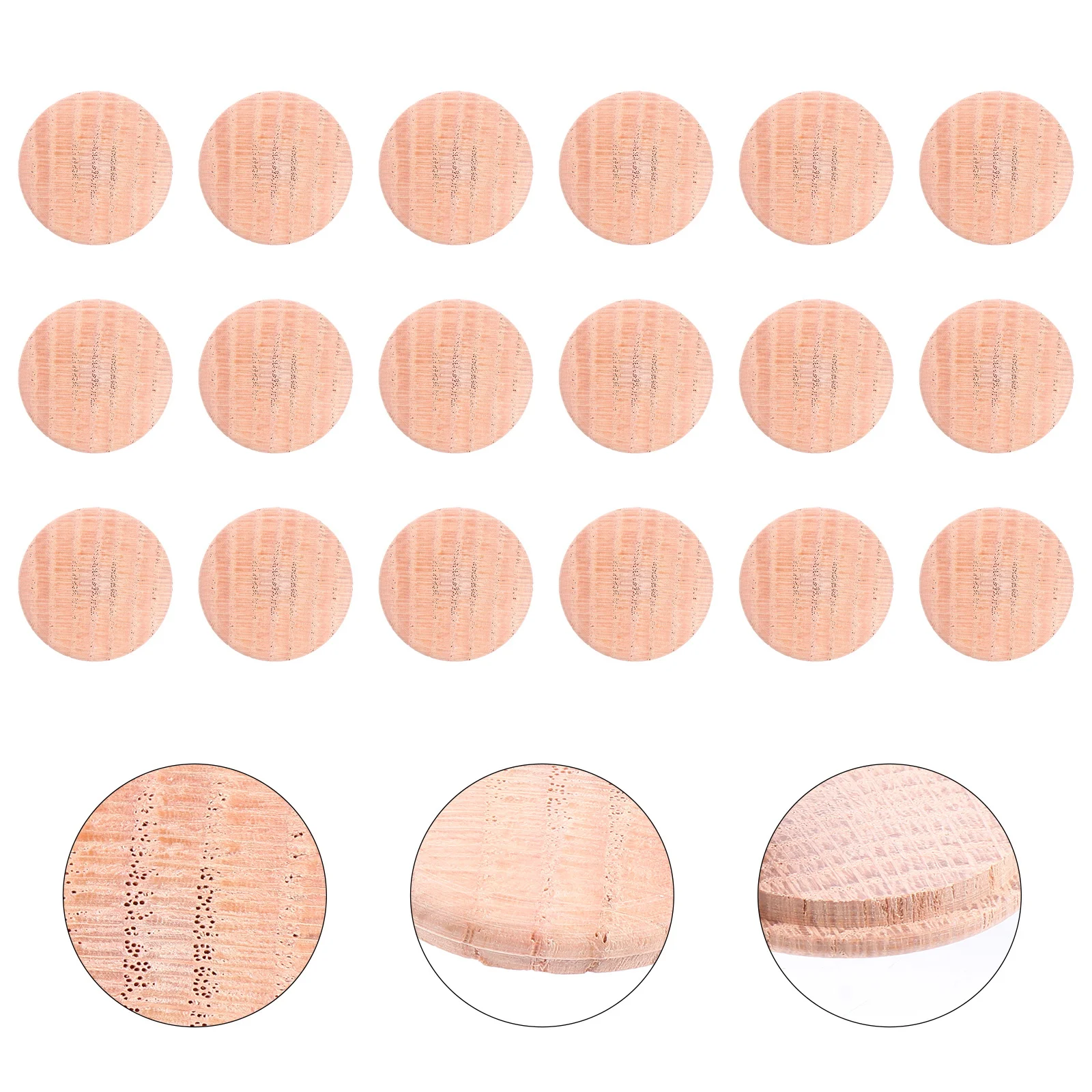 

50 pcs Solid Wood Decorative Caps Oak Plugs For Furniture Repair Screw Hole Cover Replacement Parts Woodworking Hardware