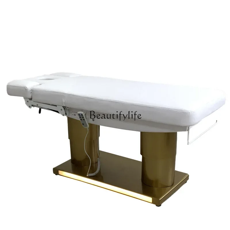 Electric beauty bed beauty salon special body massage tattoo folding bed automatic lifting