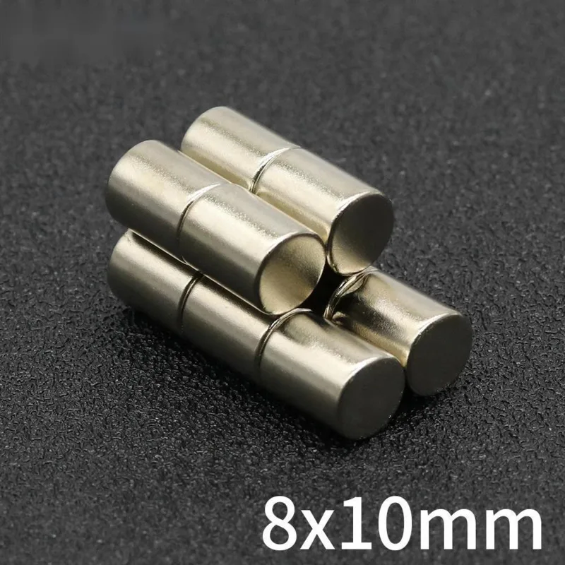 5/10/20/50/100 Pcs 8x10mm Powerful Magnets Neodymium Magnet For Fridge Small Magnets DIY Magnets For Fishing Circle Magnet