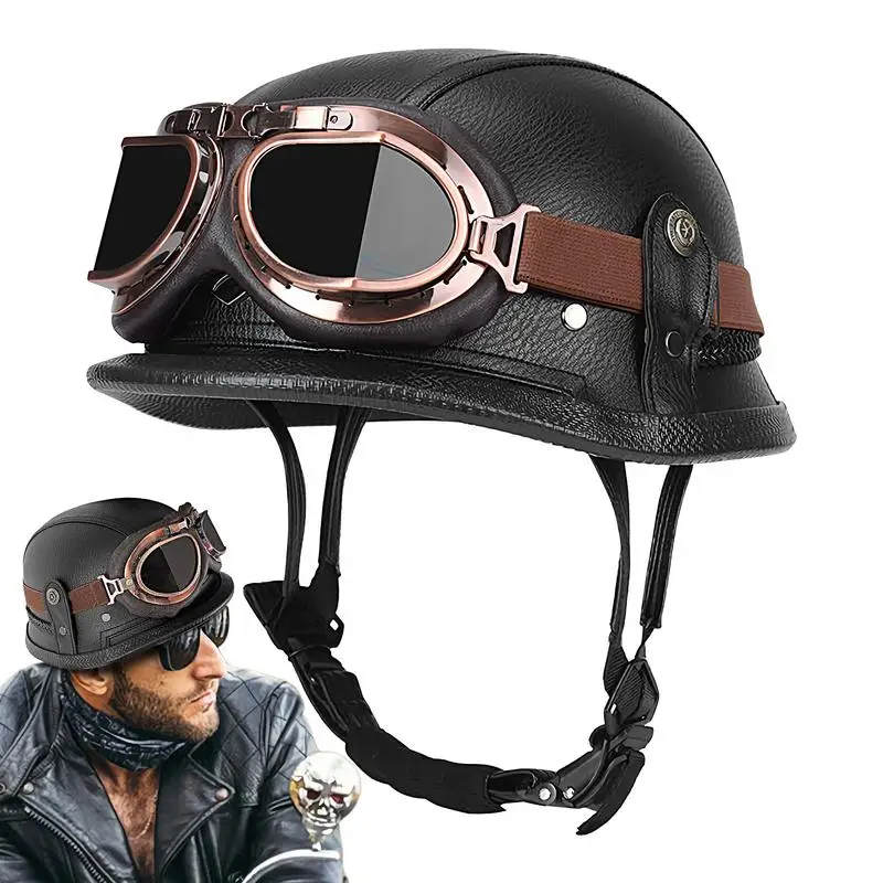 

German Helmet Lightweight Riding Helmets Motorcycle Safety Accessories Half Face Motorbike Head Protective Gear For Adults