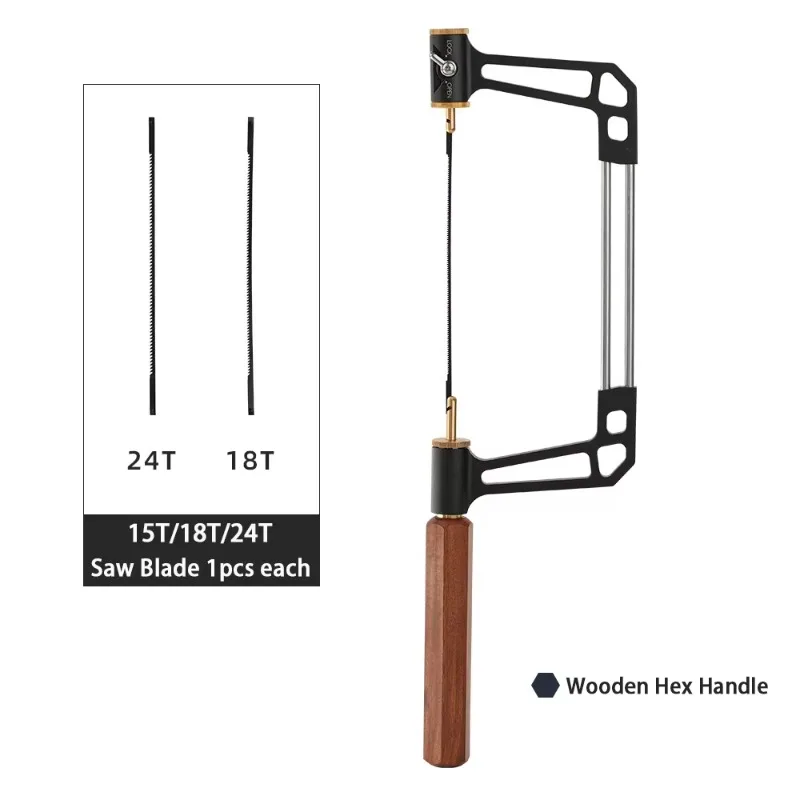 Serra de cópia de estrutura de alumínio de grau industrial com alça de madeira com trava automática para metal e marcenaria para aplicações plásticas