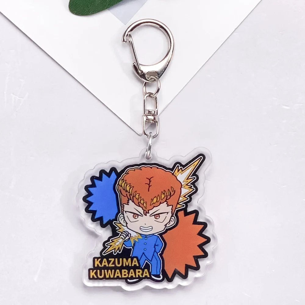 شخصيات أنيمي YuYu Hakusho العصرية الاكريليك سيارة المفاتيح اكسسوارات حقيبة العرافة الإبداعية على ظهره قلادة كيرينغ هدايا لمحبي #4