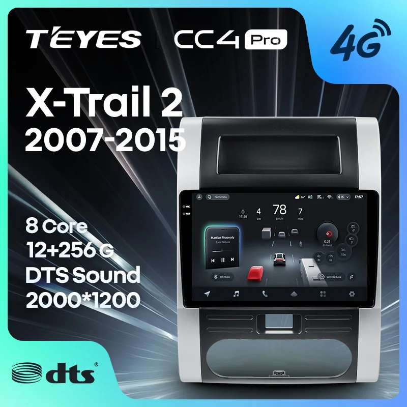 

TEYES CC4 PRO For Nissan X-Trail 2 T31 2007 - 2015 CarPlay Android Auto 2DIN Autoradio Car play Multimedia Stereo