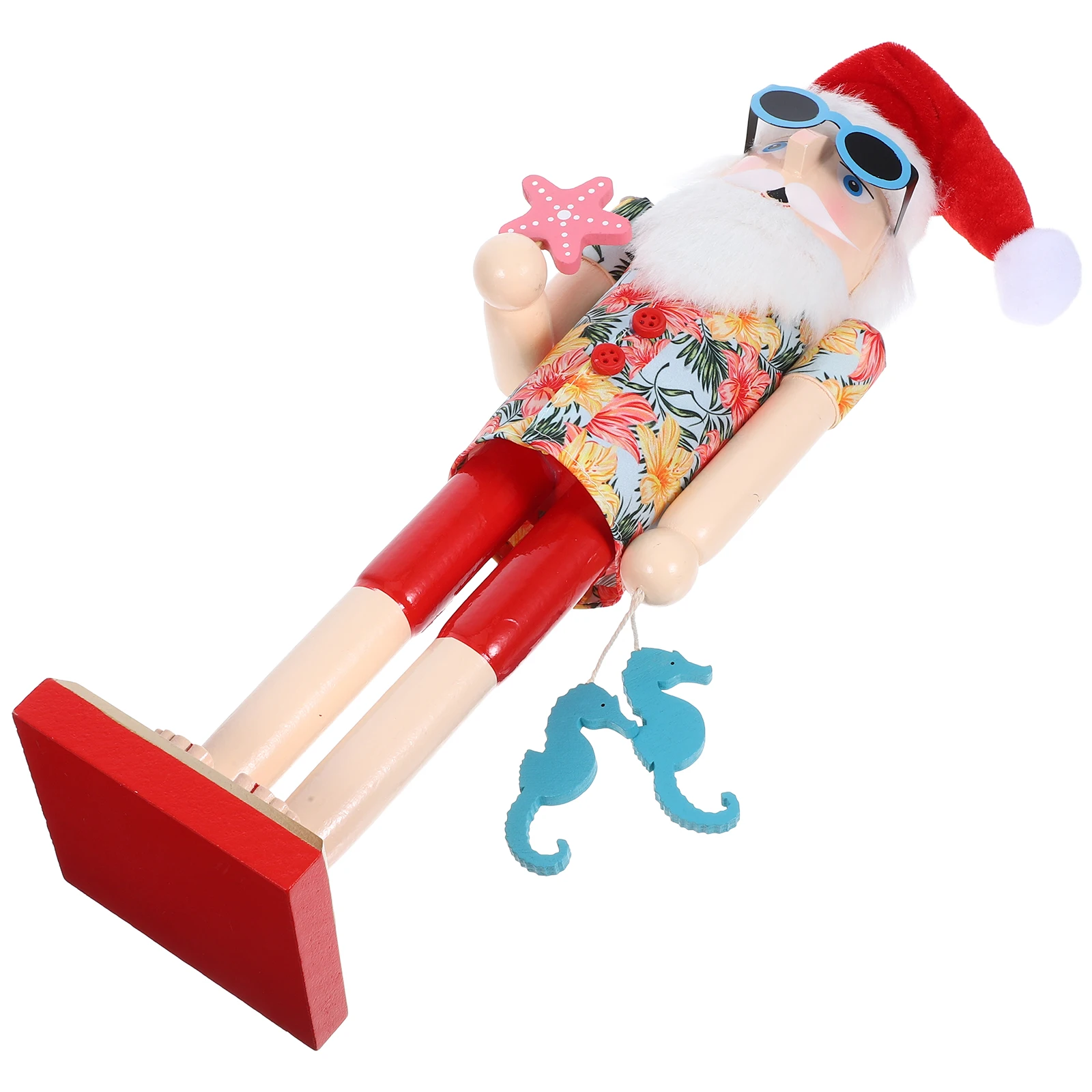 

Wooden Nutcracker Decor Santa Christmas Decoration Home Living Room Bedroom Desktop Holiday Gift Xmas Ornament